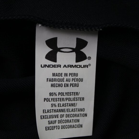 Under Armour Polo Shirt NWT Mens Large Black Heatgear Loose Fit Obama Care Logo - Picture 9 of 14